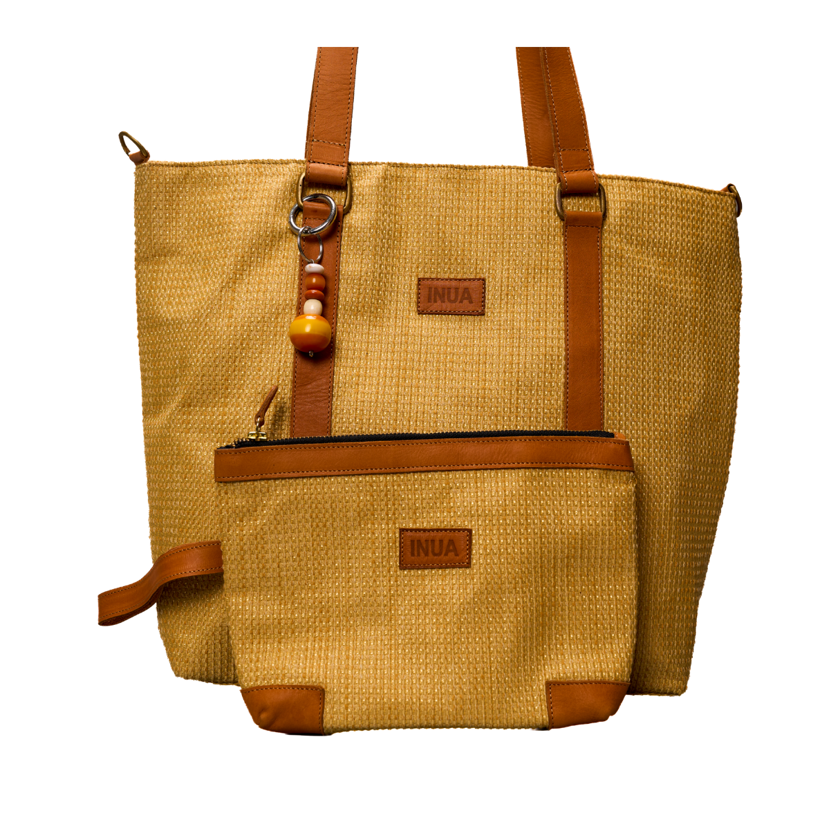 INUA Impact Double Tote with Pouch - Honey Weave