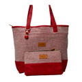 INUA Impact Double Tote with Pouch - Crimson Speckle