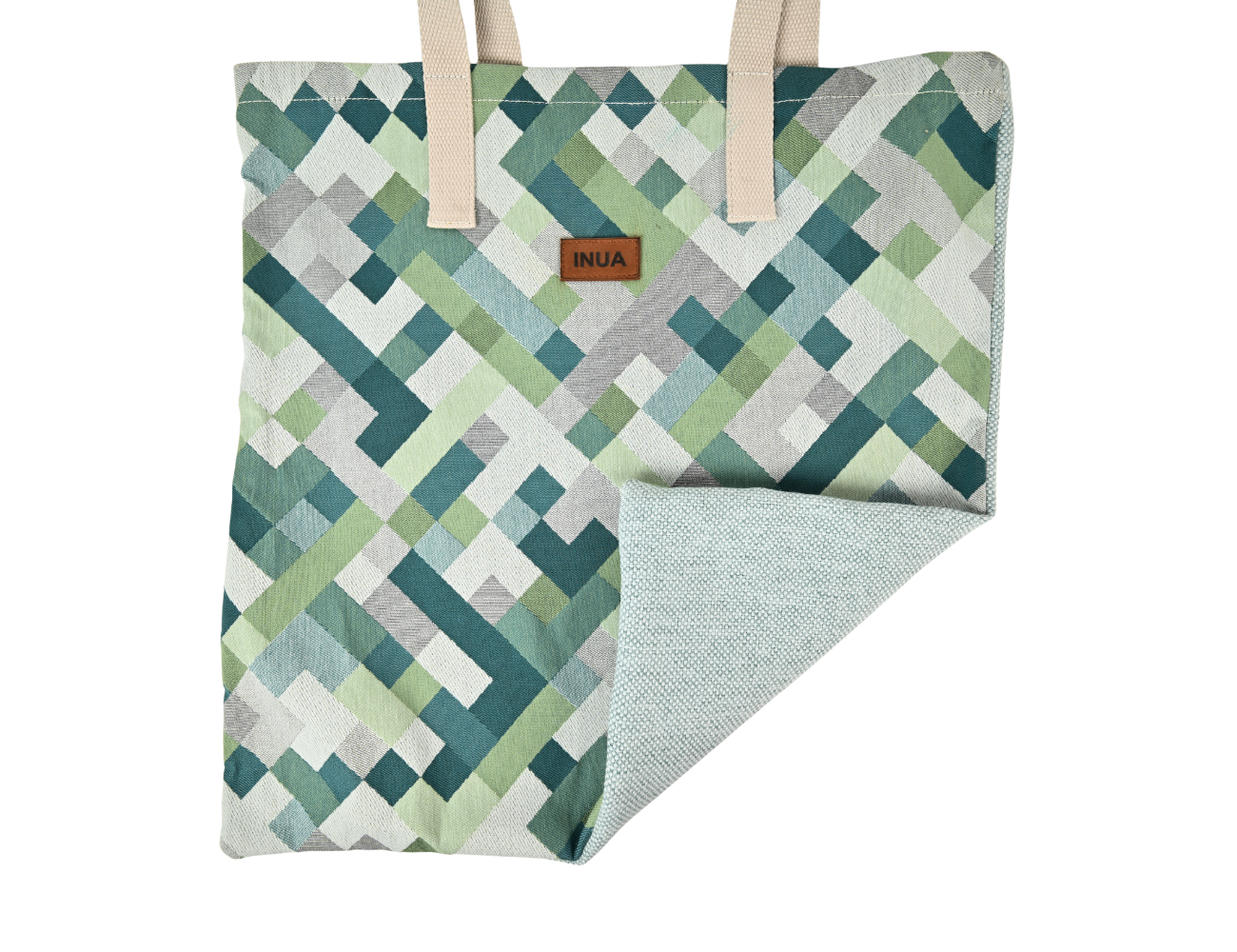 INUA Everyday Impact Tote – Lagoon Plaid
