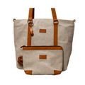INUA Impact Double Tote with Pouch - Ivory Linen