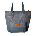 INUA Impact Double Tote with Pouch - Steel Blue Heather