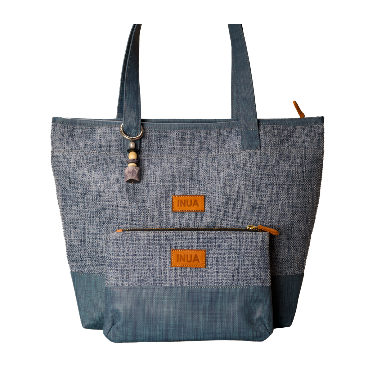 INUA Impact Double Tote with Pouch - Steel Blue Heather