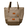 INUA Impact Double Tote with Pouch - Basketweave Natural