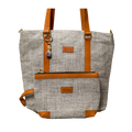 INUA Impact Double Tote with Pouch - Pebble Tweed