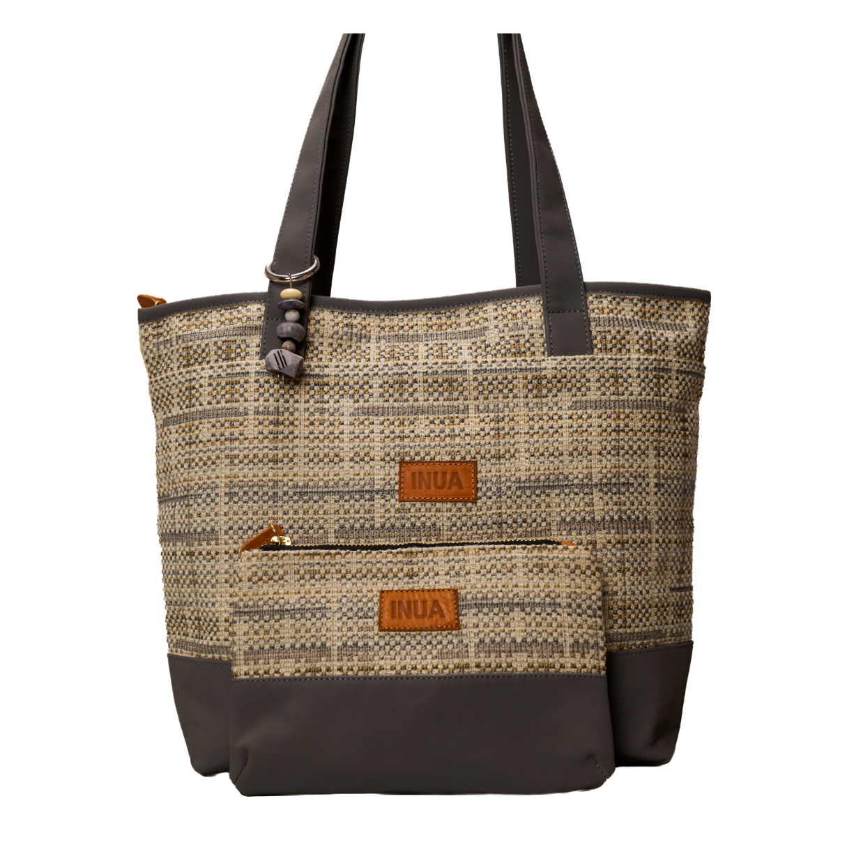 INUA Impact Double Tote with Pouch - Heritage Tweed