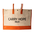 INUA Everyday Impact Tote – Natural Tan Weave with Leather Straps