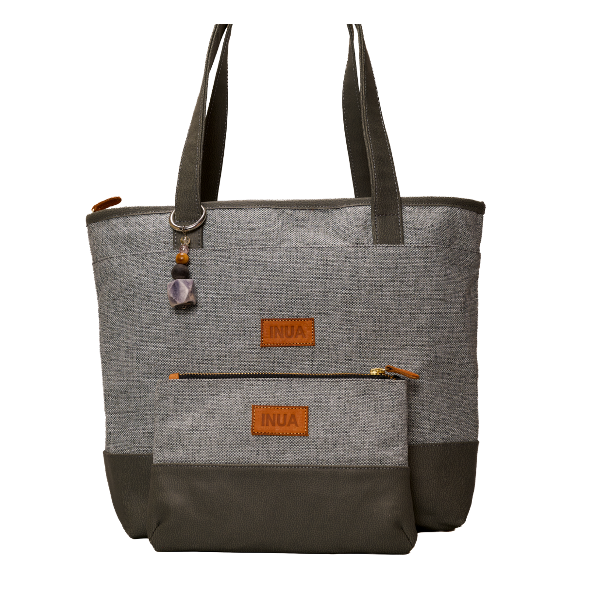INUA Impact Double Tote with Pouch - Ash Heather