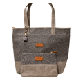 INUA Impact Double Tote with Pouch - Pepper Colorblock