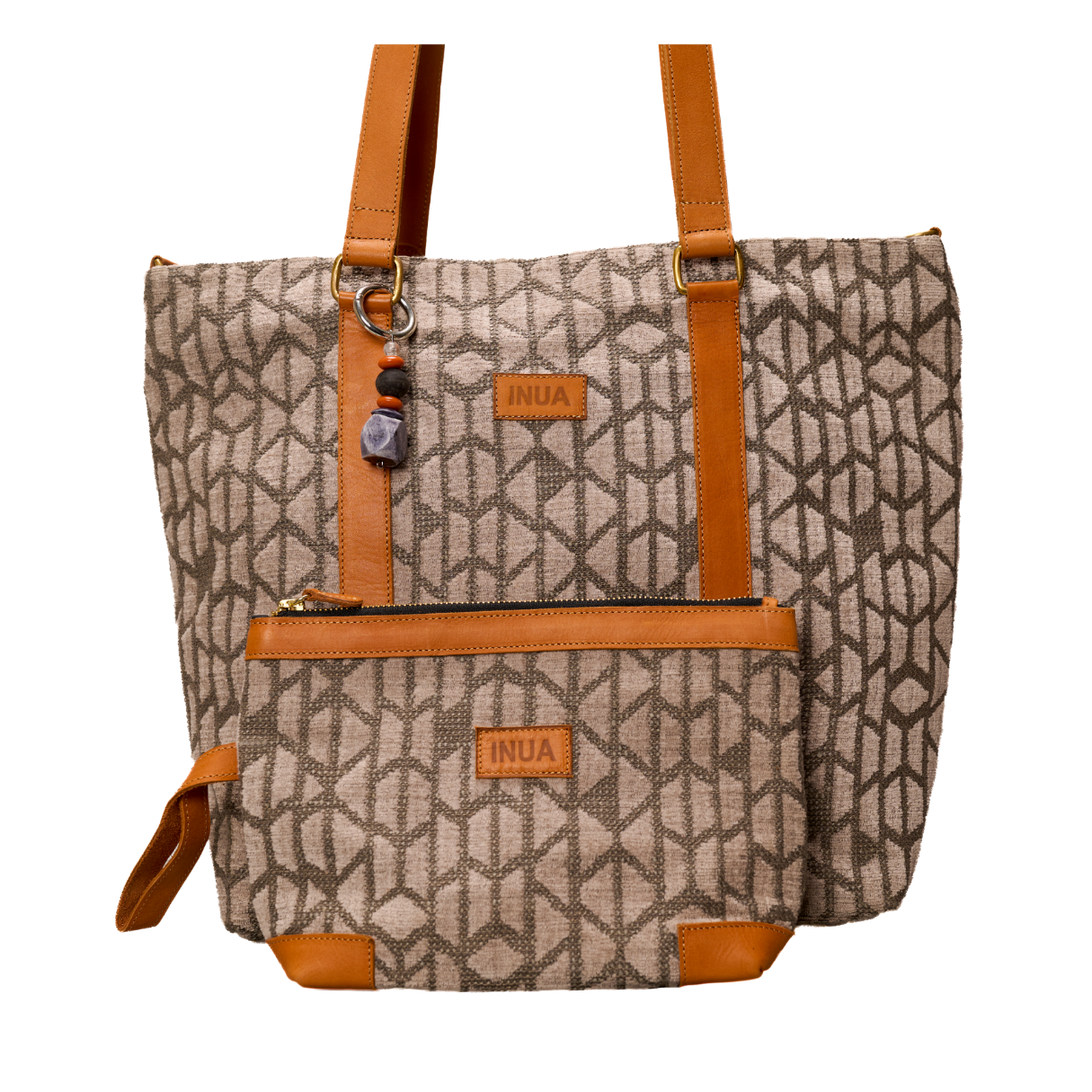 INUA Impact Double Tote with Pouch - Trellis Geo