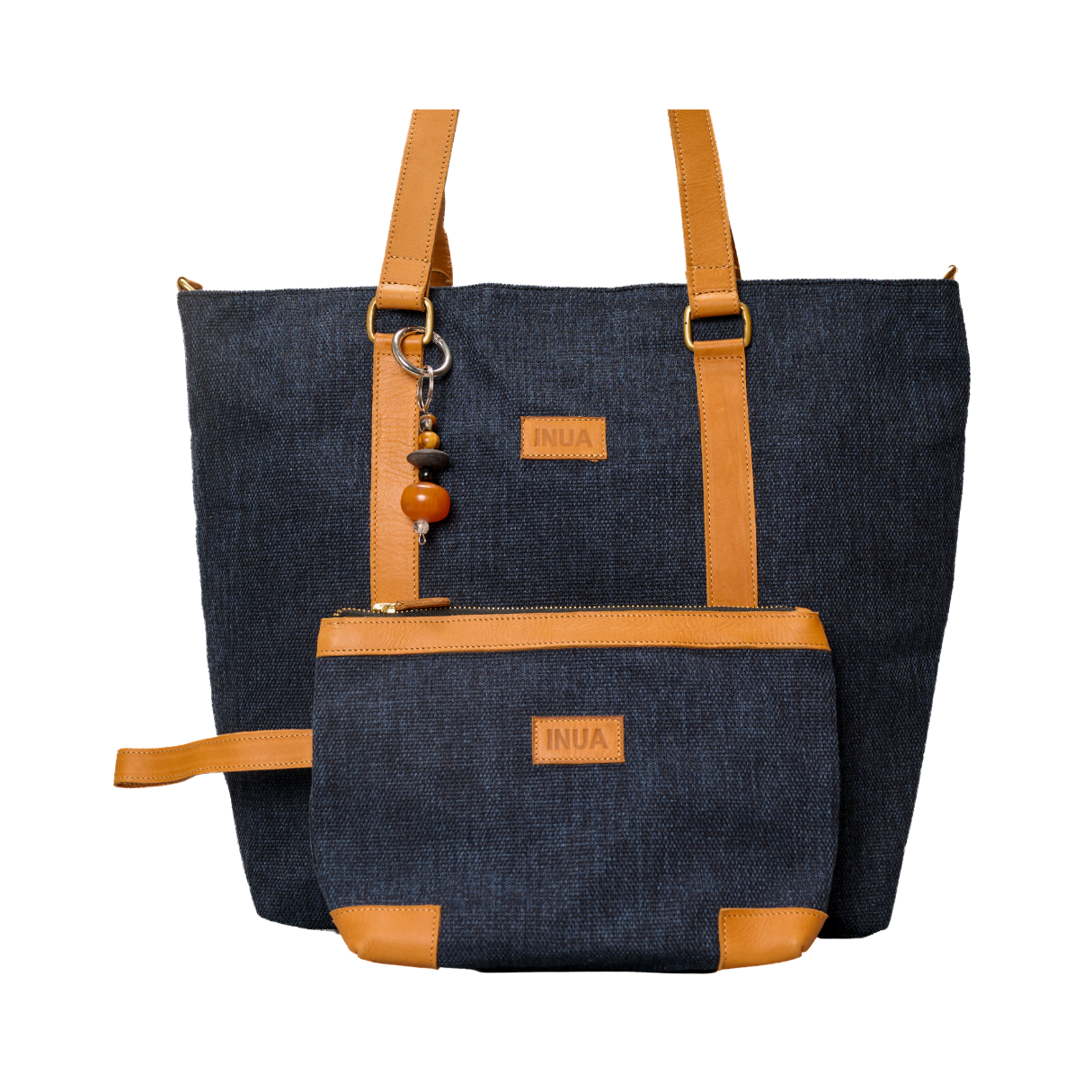 INUA Impact Double Tote with Pouch - Navy Twill